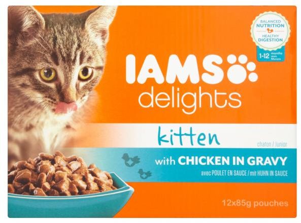 IAMS Iams Delights Kitten & Junior Chicken In Gravy 12x85g