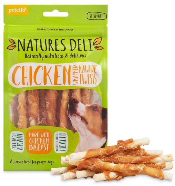 Natures Deli Chicken Wrapped Rawhide Twist 80g