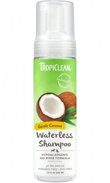 Tropiclean Waterless Gentle Coconut Shampoo 220ml