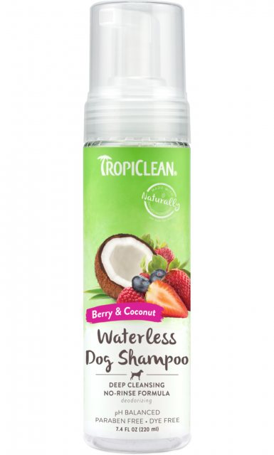 Tropiclean Waterless Berry & Coconut Shampoo 220ml