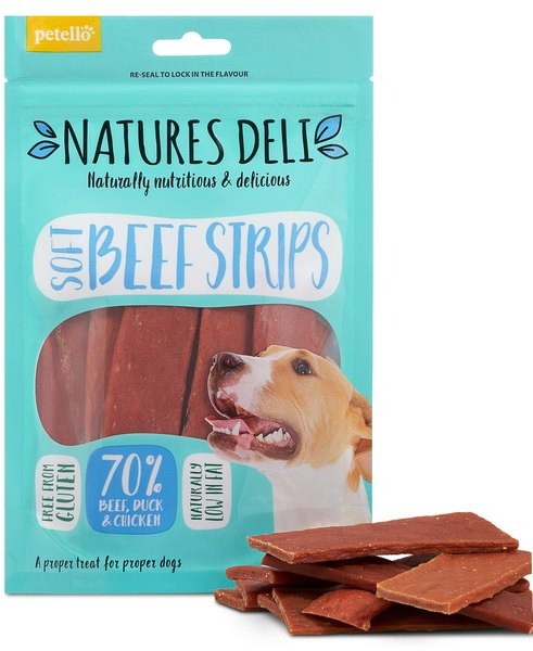 Natures Deli Soft Beef Strips 100g