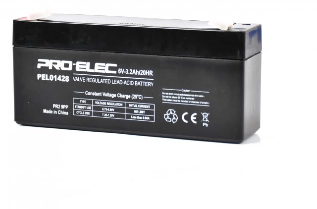 Pro-Elec Fencer Battery 3amp 6V