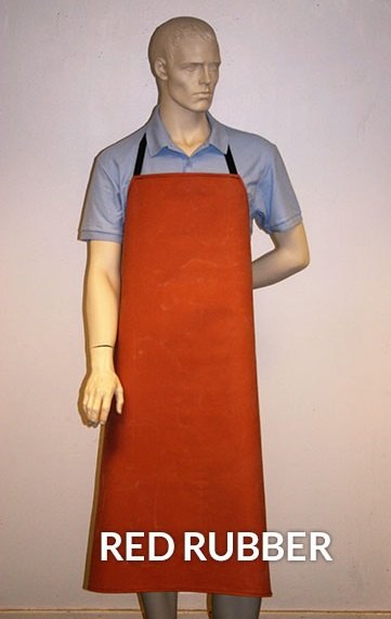GD Textiles GDT Rubber Apron 42' Red