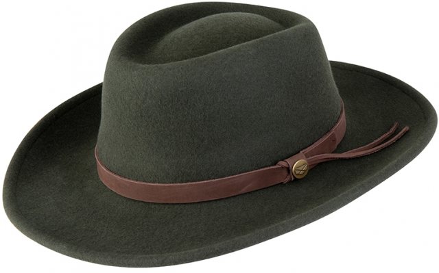 Hoggs Of Fife Hoggs Perth Crushable Felt Hat Green