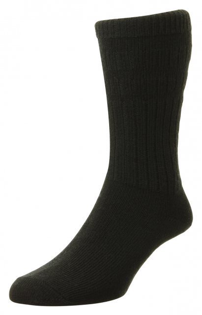 HJ Hall Thermal Softop Wool Sock Black