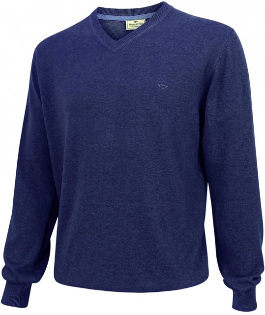Hoggs Of Fife Hoggs Stirling Cotton Pullover Navy