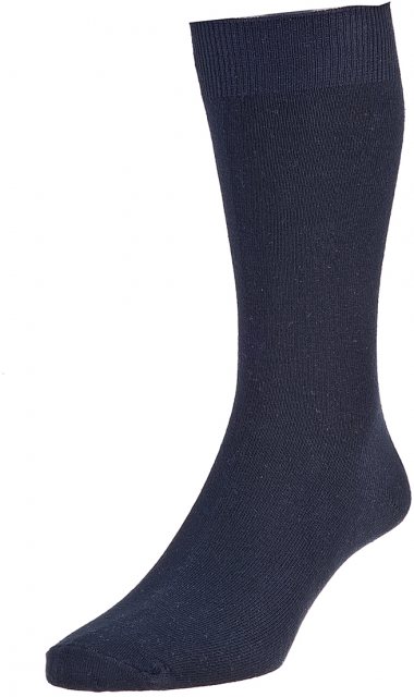 HJ Hall Cotton Rich Sock Navy 3 Pack