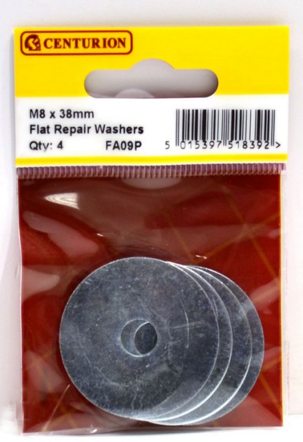 Centurion Flat Repair Washers M8 x 38mm 4 Pack