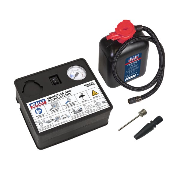 Sealey Sealey Tyre Inflator & Emergency Puncture Sealant Kit 12V