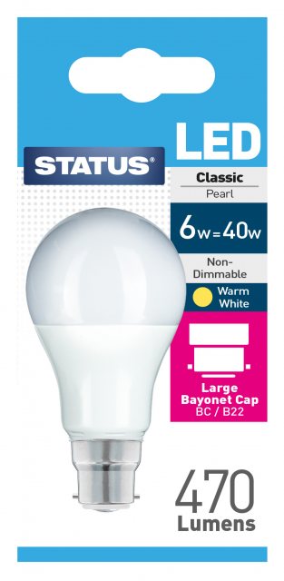 Status LED Filament Bulb BC 6w