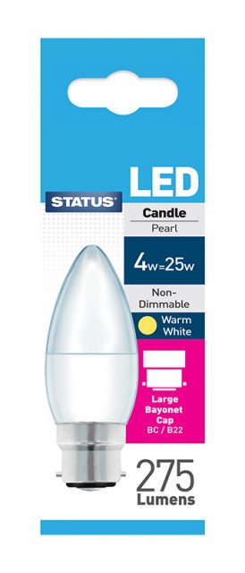 Status LED Candle Bulb BC