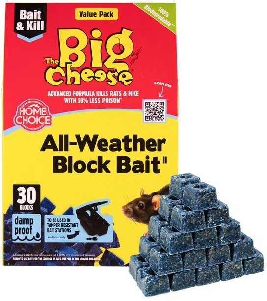 STV Big Cheese All Weather Block Bait 10g 30 Pack