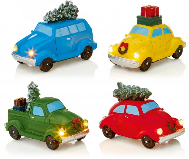 Light Up Christmas Car Assorted