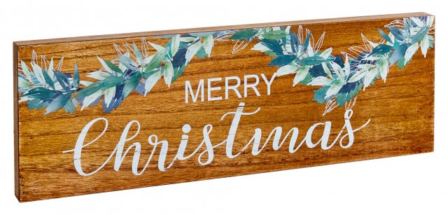 Wooden Merry Christmas Plaque 45cm