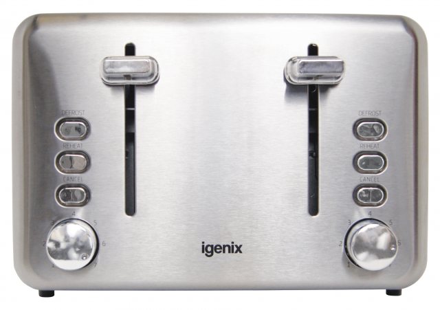 IGENIX Igenix 4 Slice Toaster Brushed Stainless Steel