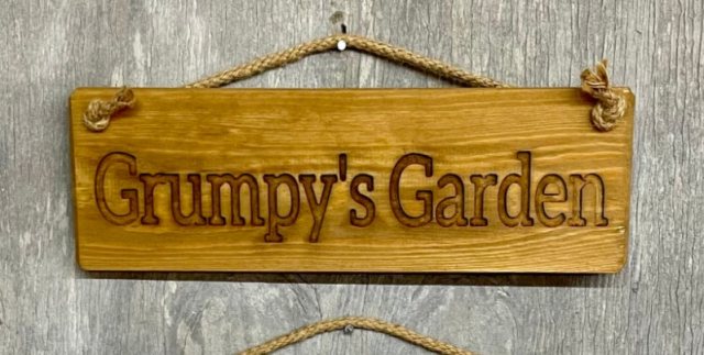 RAGDOLL Novelty Grumpy's Garden Wooden Sign 30cm