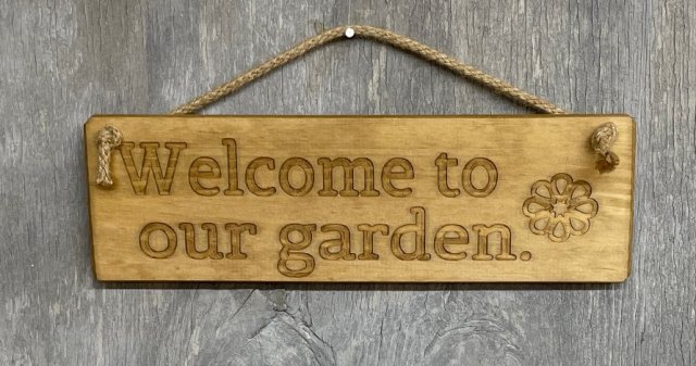 RAGDOLL Novelty Welcome To Our Garden Wooden Sign 30cm