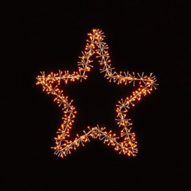 PREMIER LED Rose Gold Star Cluster With Timer 90cm