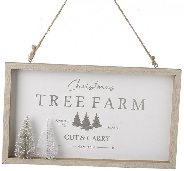 HEAVENSE Wooden Christmas Tree Farm Sign