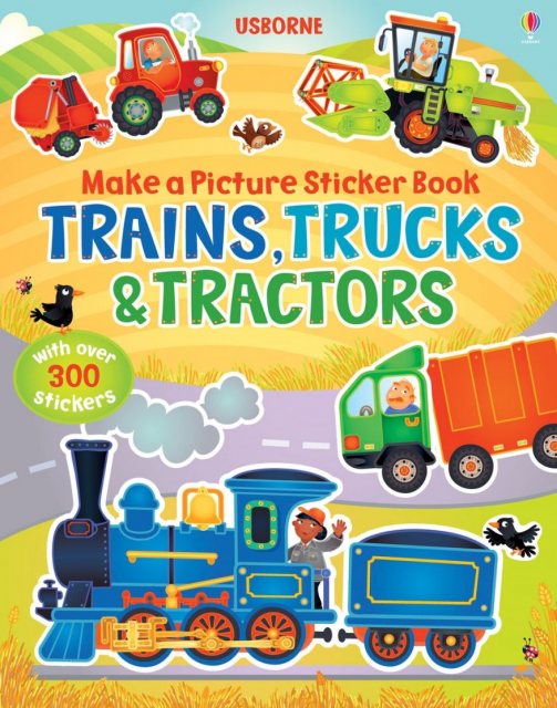 USBORNE Usborne Trains, Trucks & Tractors Sticker Book