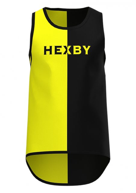 Hexby  Hexby Harlequin Singlet Vest Yellow/Black