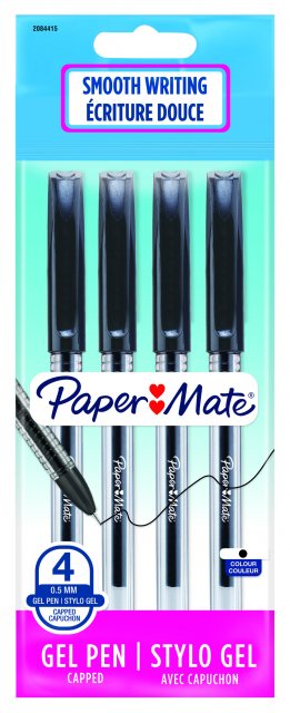 JADE Paper Mate Jiffy Gel Pen Black 4 Pack
