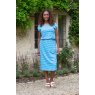 Lily & Me Lily & Me Summer Stripe Dress Bright Blue