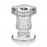 *CANDLE HOLDER 6X5CM HEX GLASS
