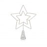 LED TREE TOP STAR 25CM SILVER
