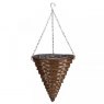 CONE HANGING 14" FAUX RATTAN