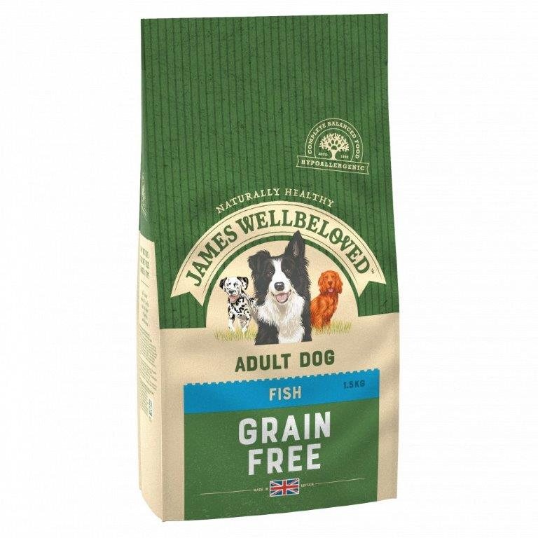 JWB James Wellbeloved Grain Free Adult Fish 1.5kg - Gluten & Grain Free ...