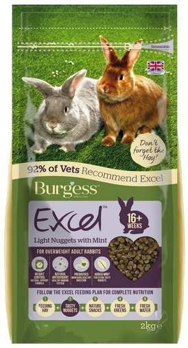 Burgess Excel Nuggets Light With Mint 2kg Rabbit Mole Avon