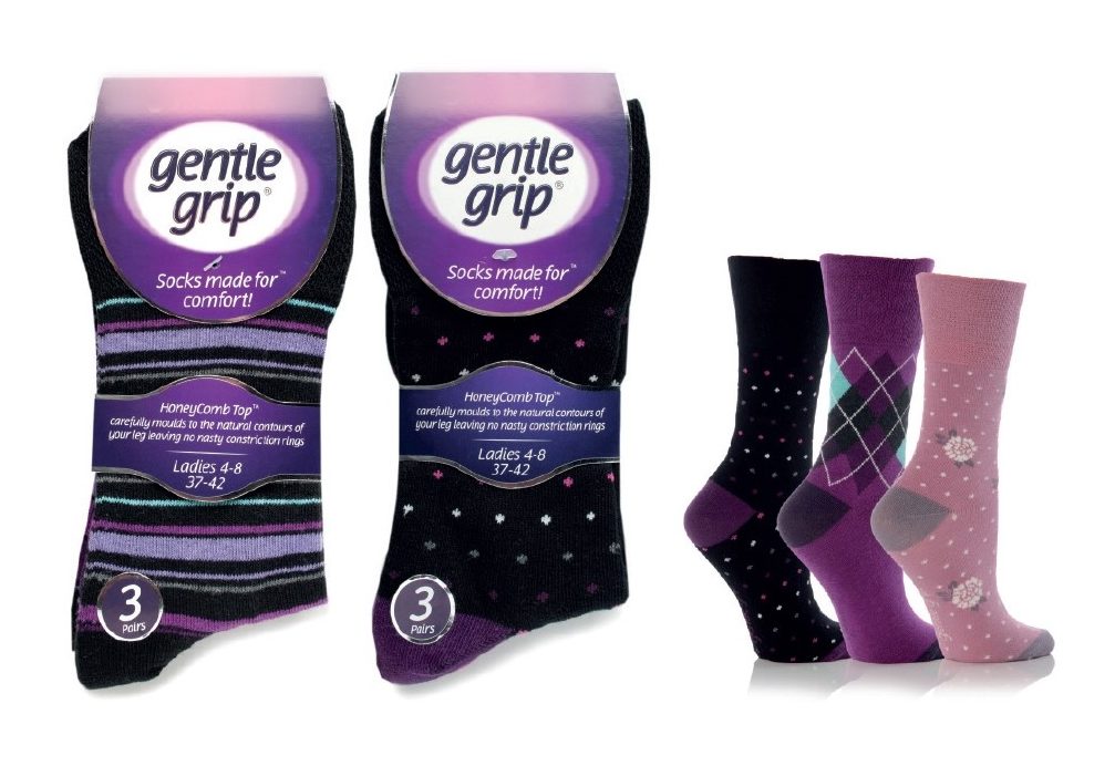 Gentle Grip Socks - 3 Pack