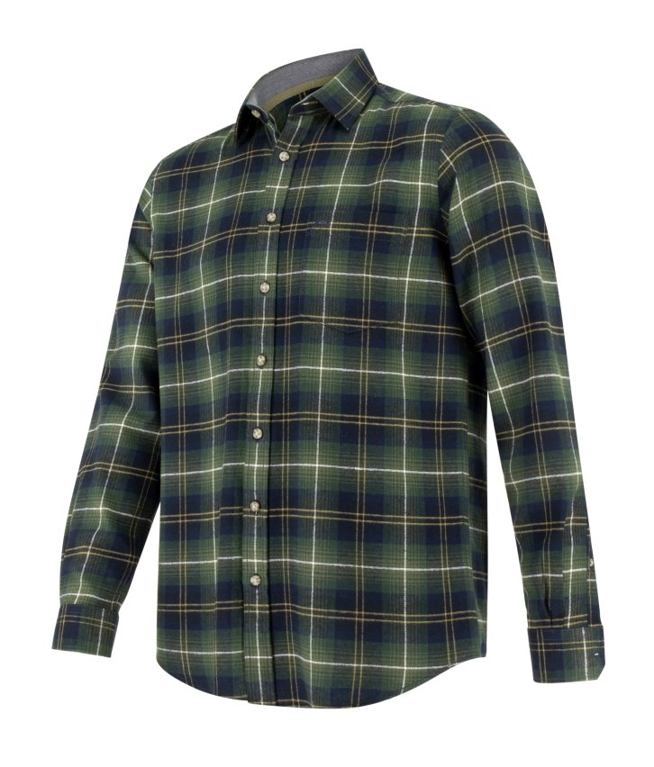 Hoggs Pitmedden Flannel Check Shirt Green