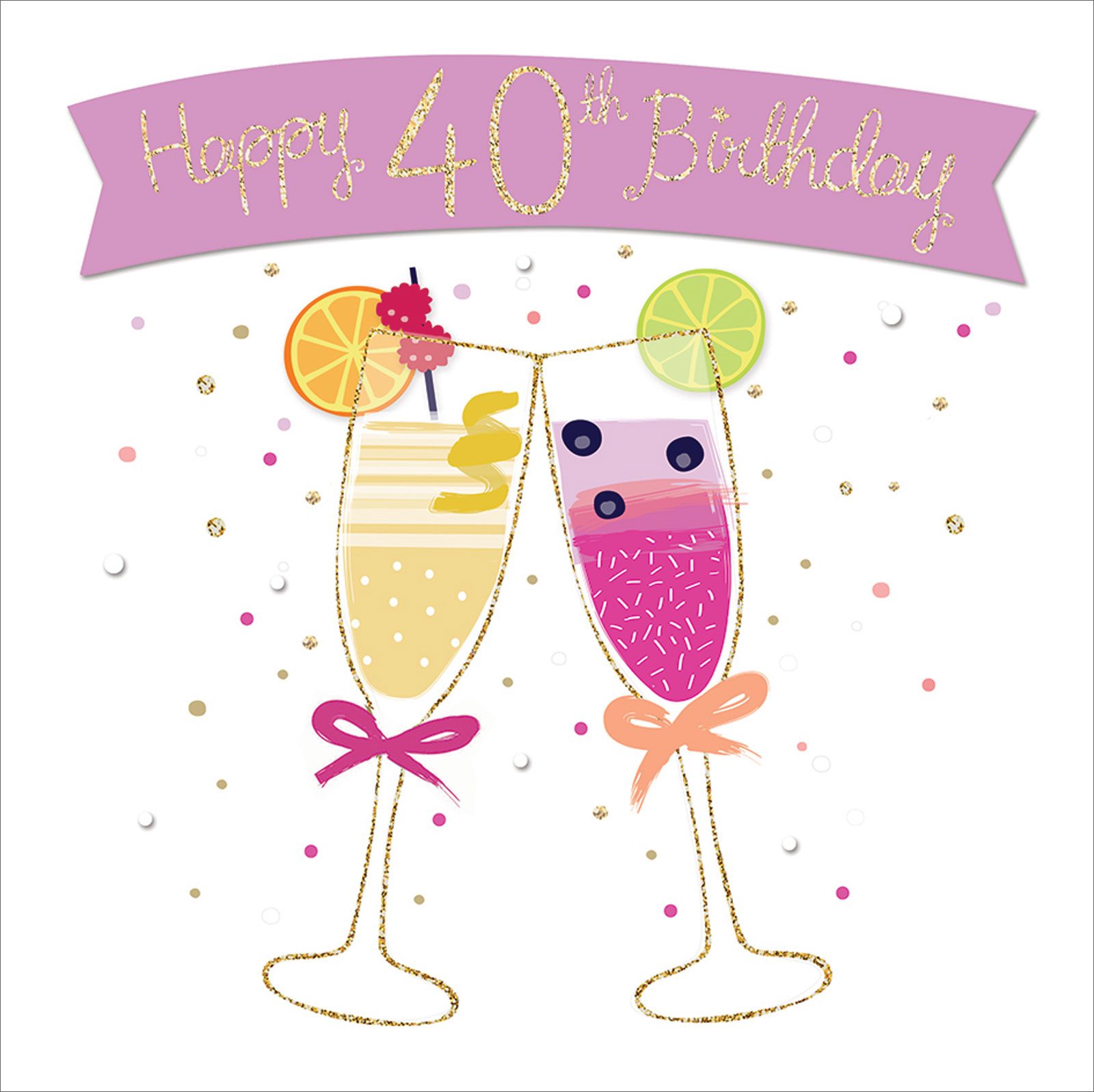 Birthday Card Age 40 Cocktails - Birthday - Mole Avon