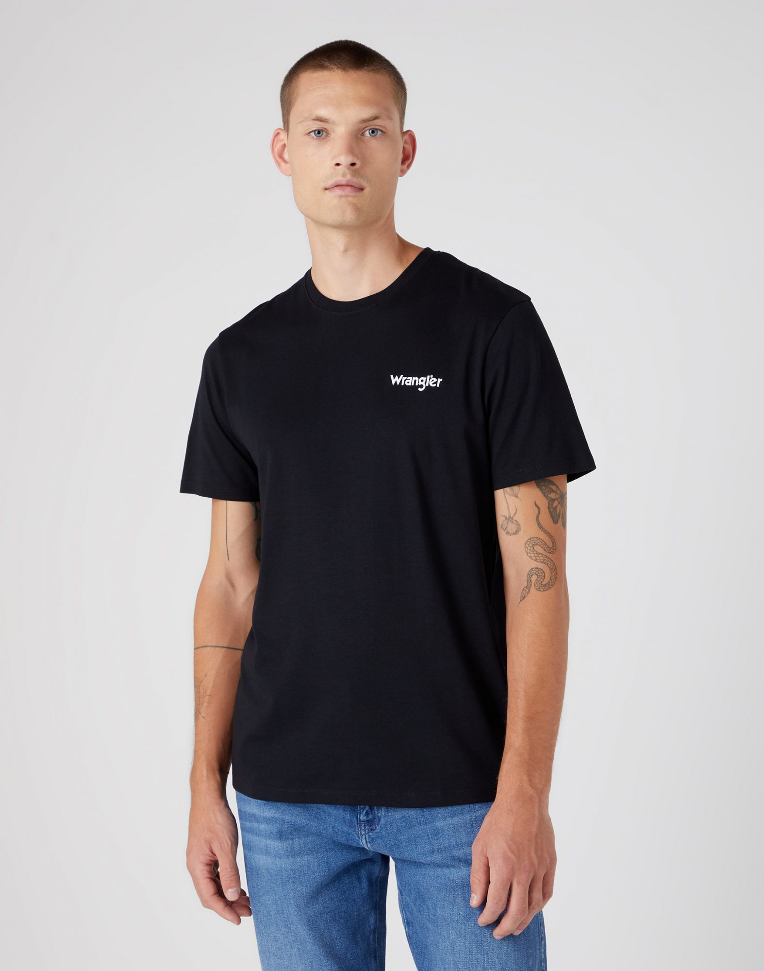 Wrangler Sign Off Tshirt True Navy - T-Shirts & Polos - Mole Avon