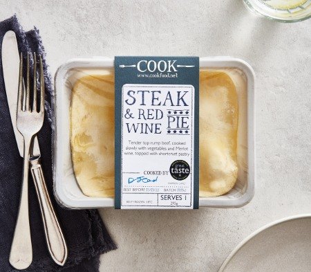 Cook Steak Red Wine Pie Frozen Meal