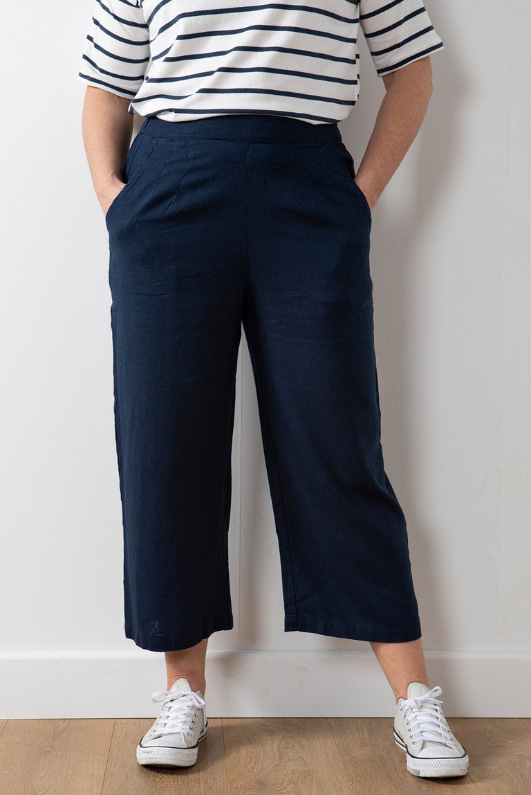 Navy Katie Cropped Trouser  WHISTLES 