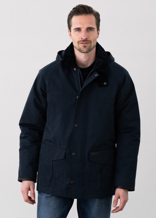 Barbour mainlander cheap waterproof jacket navy