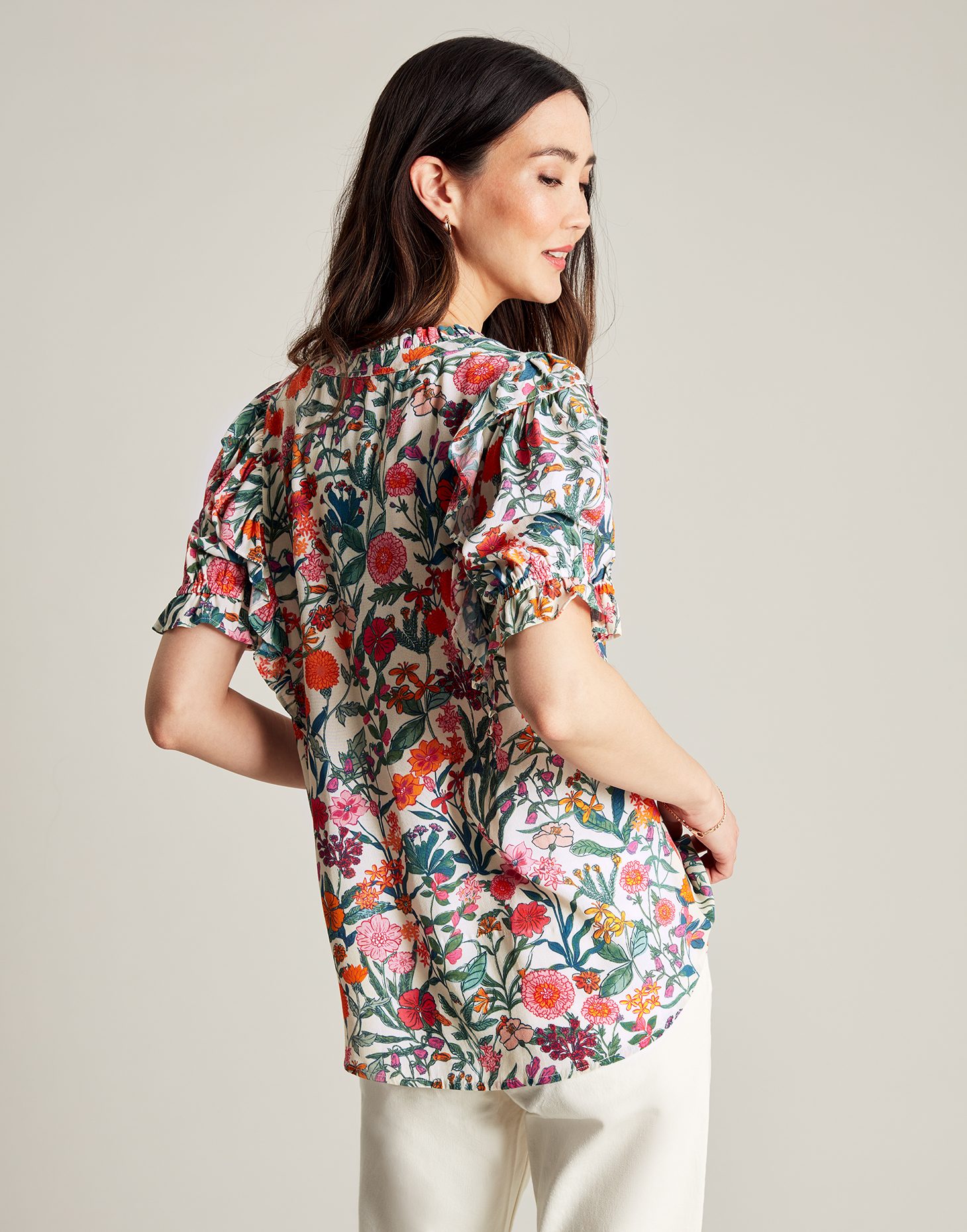 Joules Arlie Floral Top Multi - Tops & Dresses - Mole Avon