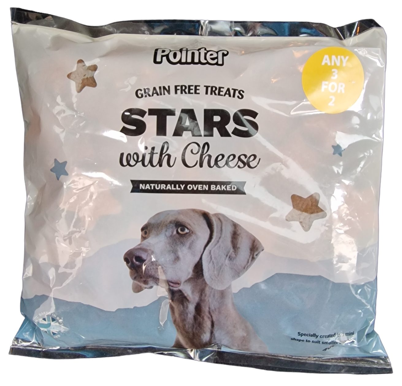 POINTER Pointer Grain Free Cheese Stars 400g Biscuits Mole Avon