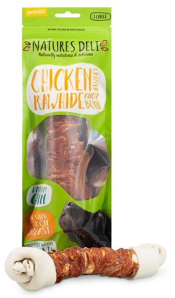 Chicken shop wrapped rawhide