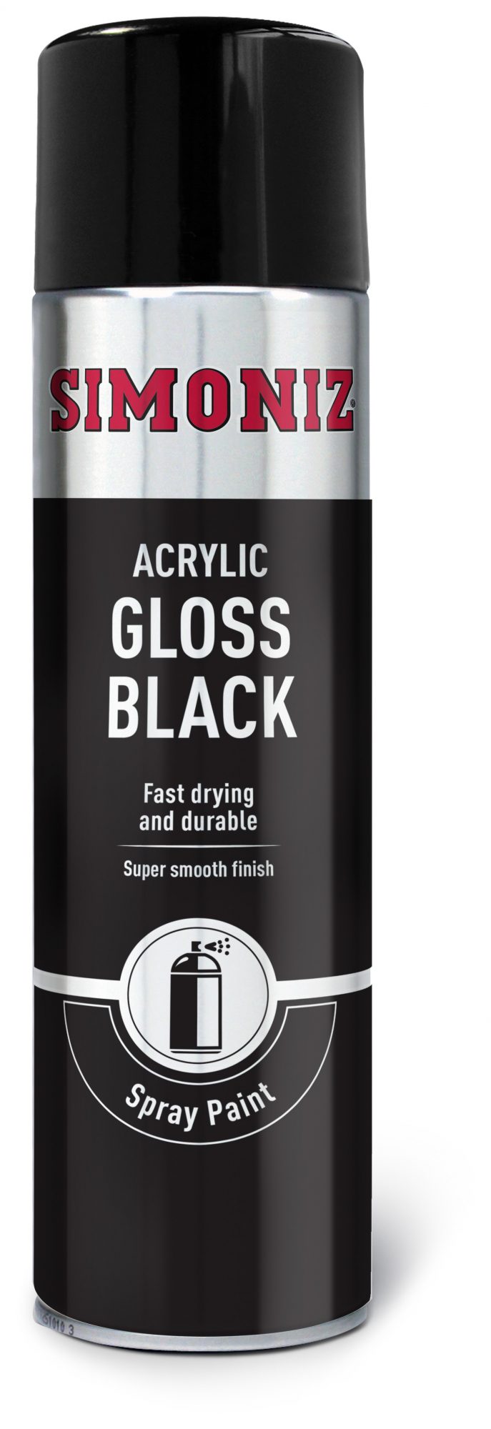 Simoniz Acrylic Spray Paint 500ml Gloss Black - Paint