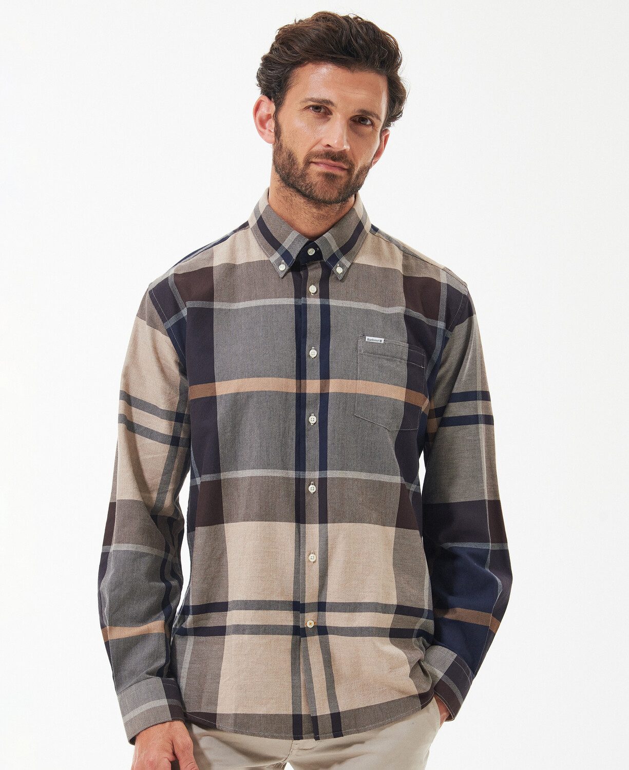 Barbour shirts store mens Brown