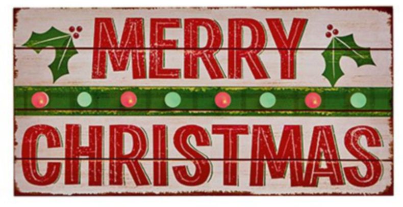Merry Christmas Sign with Lights - Decorations - Mole Avon