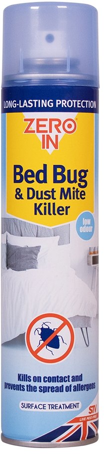 ZEROIN Zero In Bed Bug & Dust Mite Killer Spray 300ml - Pest Control ...