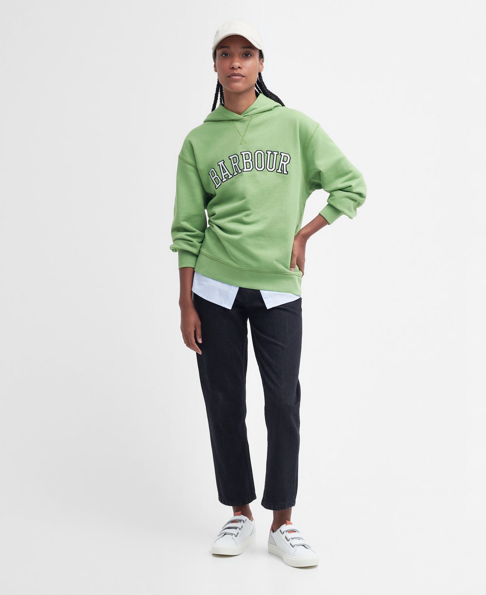 Barbour Northumberland Hoodie Nephrite Green - Jumpers & Sweatshirts ...