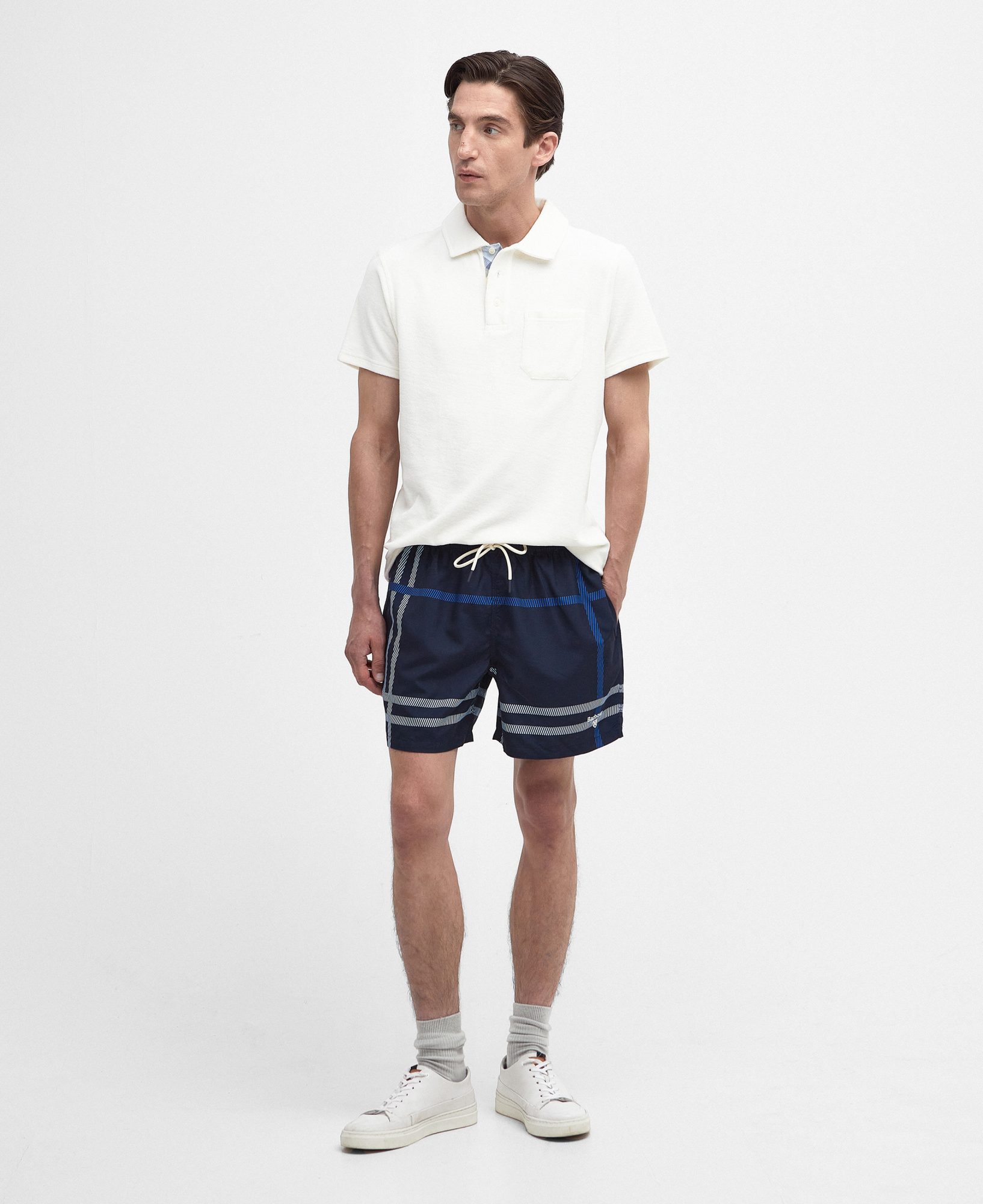 Barbour Twain Swim Shorts Navy - Shorts - Mole Avon