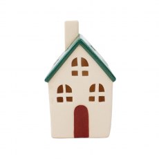 Apac Stoneware LED Green Chimney House 16cm Apac Stoneware LED Green Chimney House 16cm