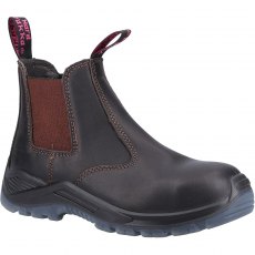 Hard Yakka Ladies' Banjo Elastic Gusset Safety Boot Brown Hard Yakka Ladies' Banjo Elastic Gusset Safety Boot Brown
